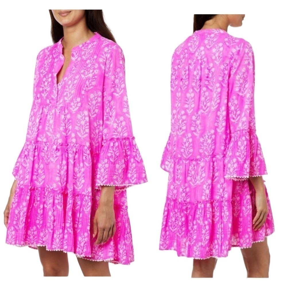 Juliet Dunn | NWT Flare Sleeve Mini Dress in Fuchsia - Size Medium